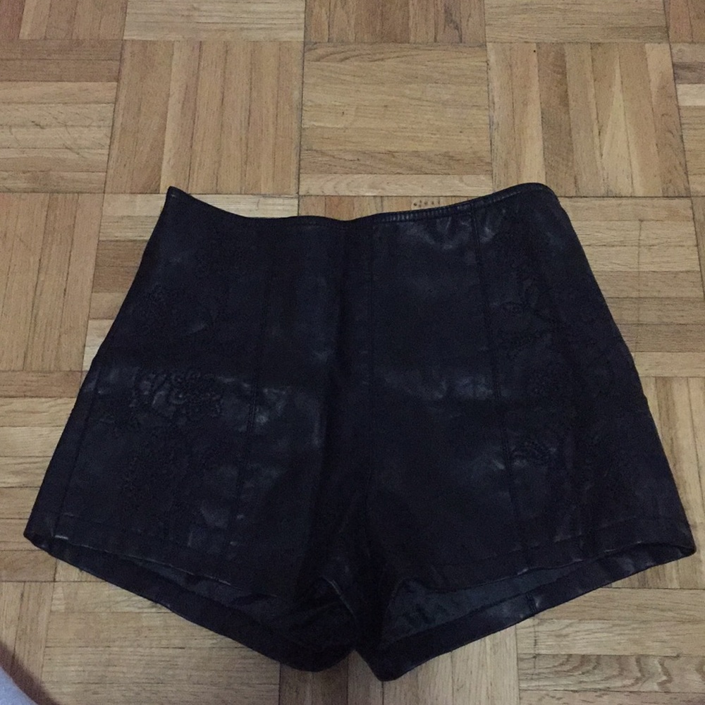 Leather shorts
